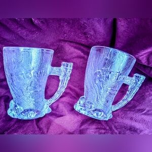 Vintage McDonald's Flintstones 1993 glass set of 2